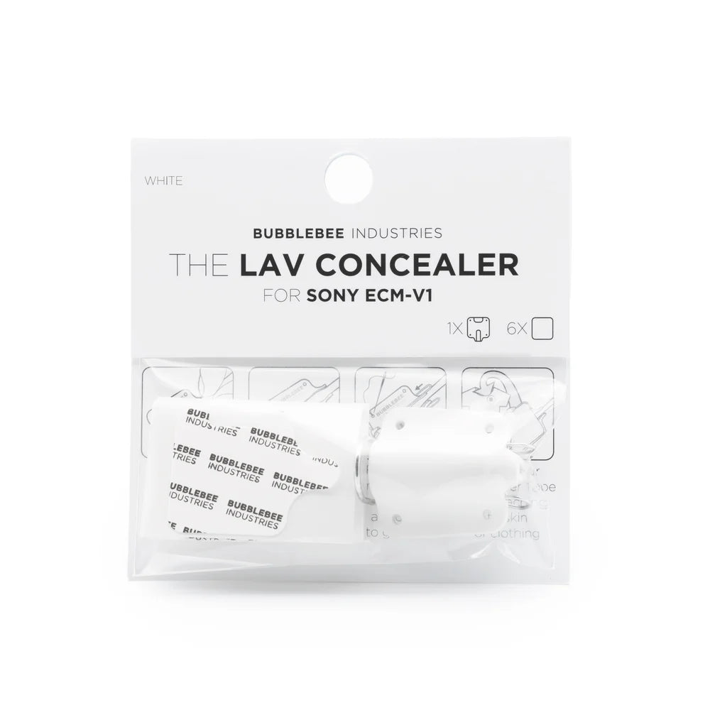 Bubblebee Industries The Lav Concealer for Sony ECM-V1 (White) Single