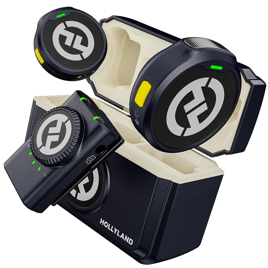 Hollyland LARK M2 DUO Wireless Lavalier Microphone for Camera (2.4 GHz)