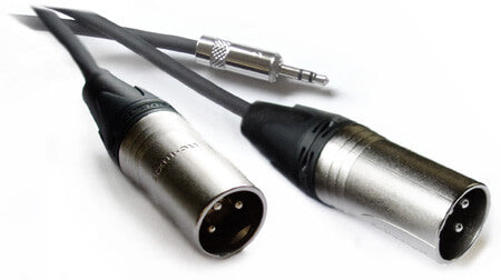 Mini Jack Stereo to 2 x XLR-Male Splitter
