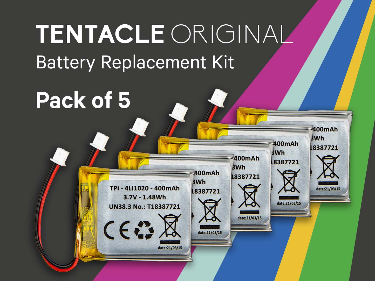 Tentacle ORIGINAL Battery Replacement (Pack of 5)