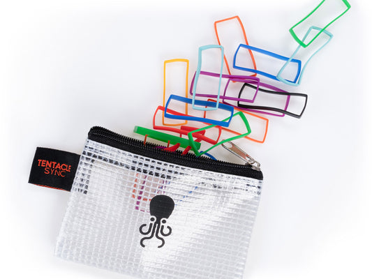 Tentacle SYNC E Silicone Bands Rainbow Set and Clamps with Bag