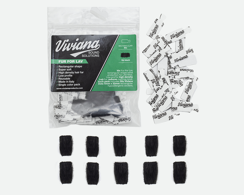 Viviana Fur for Lav Rectangular Black