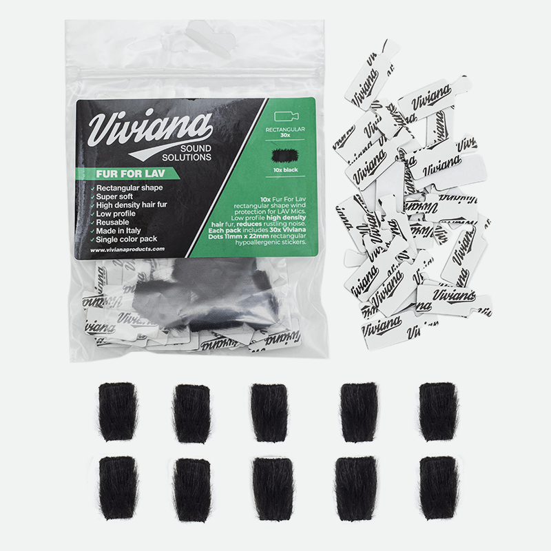 Viviana Fur for Lav Rectangular Black