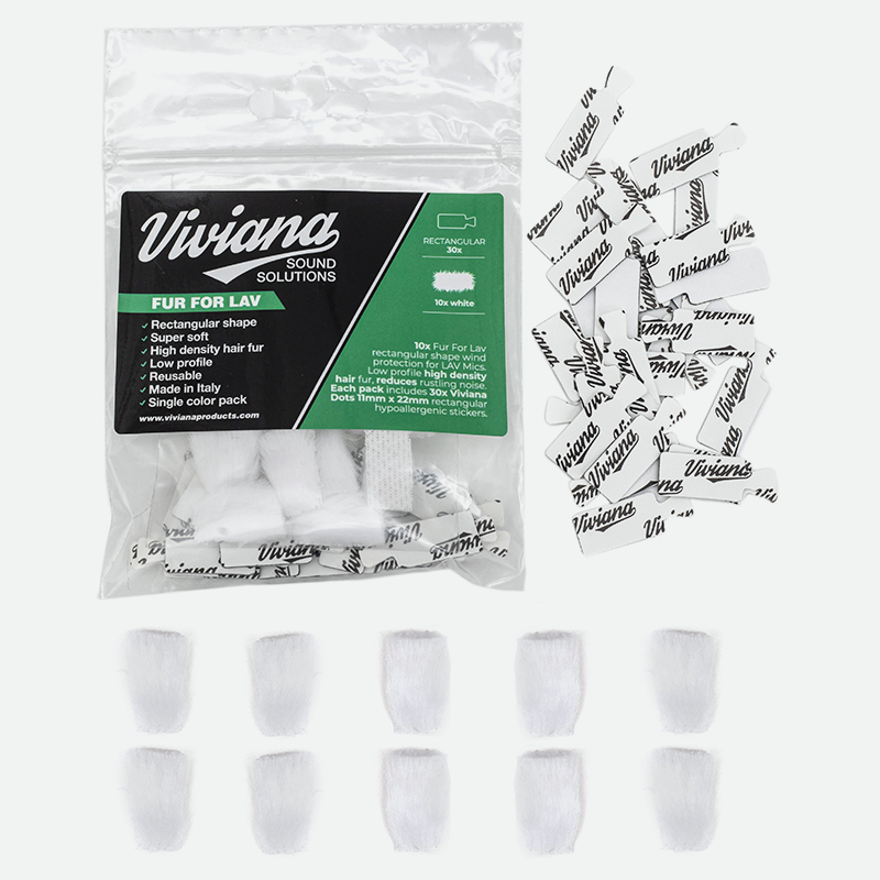 Viviana Fur for Lav Rectangular White