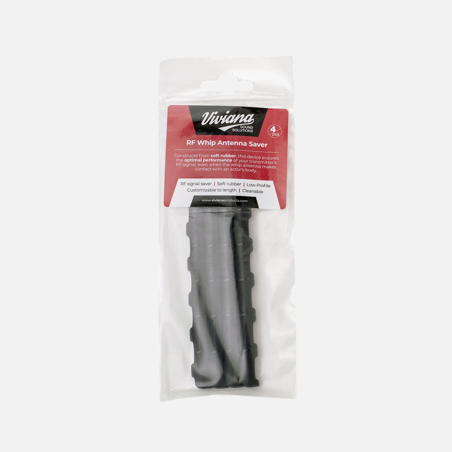 Viviana RF Whip Antenna Saver (4pcs) Black
