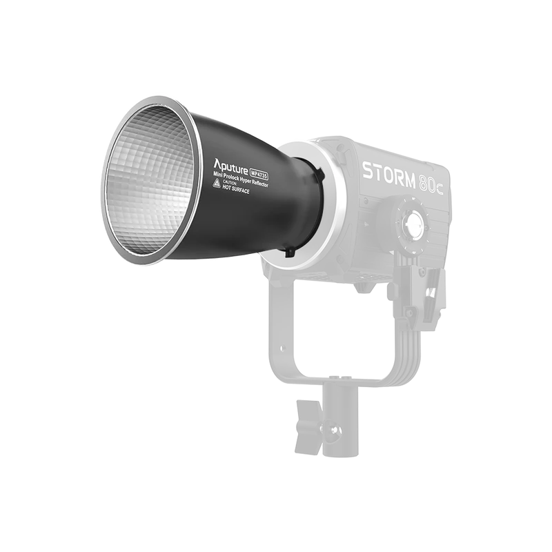 Aputure Reflector for STORM 80c Mounted