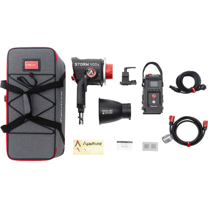 Aputure STORM 400x Tunable White LED Monolight (V-Mount) Full Kit