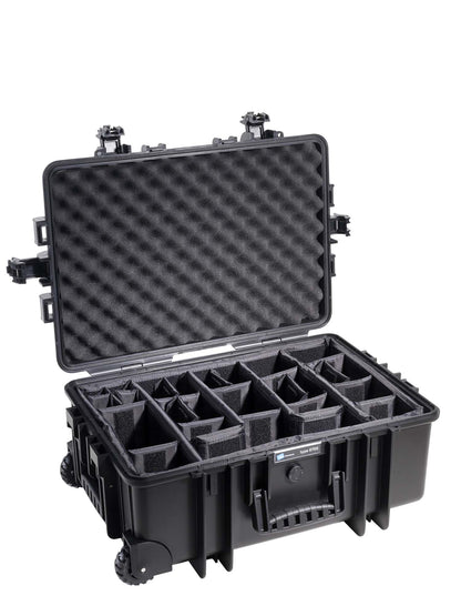 B&W Outdoor Case 6700 Trolley Style With Dividers (Black)