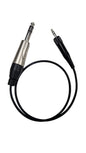 Audio Cable: Big Jack (1/4 inch) To Screwlock TRS Minijack 50cm