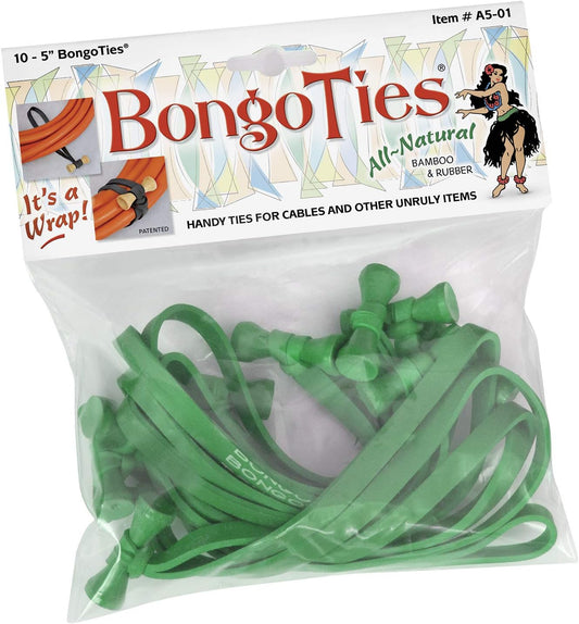 BongoTies - All Green (10-Pack)