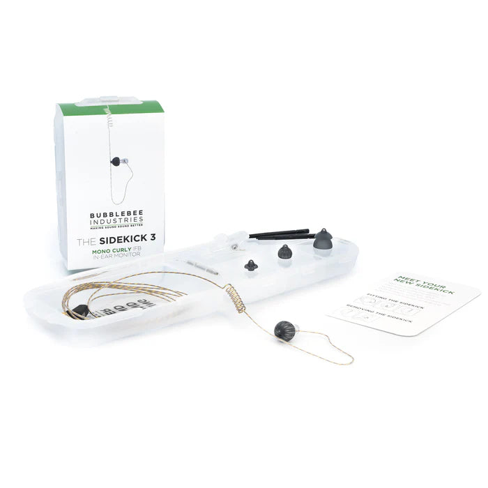 Bubblebee Industries - The Sidekick 3 IFB In-Ear Monitor, Mono Curly Set