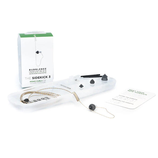 Bubblebee Industries - The Sidekick 3 IFB In-Ear Monitor, Mono Curly Set
