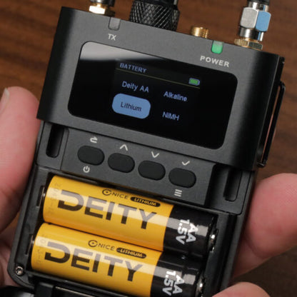 Deity Theos DIFB Receiver Battery Options