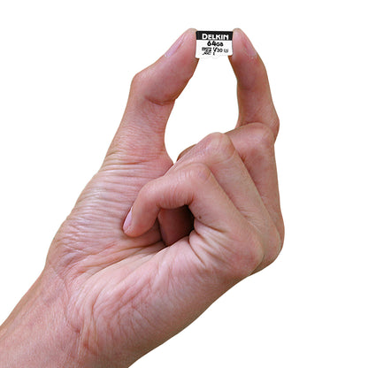 Delkin Devices microSD UHS-I V30 64G size