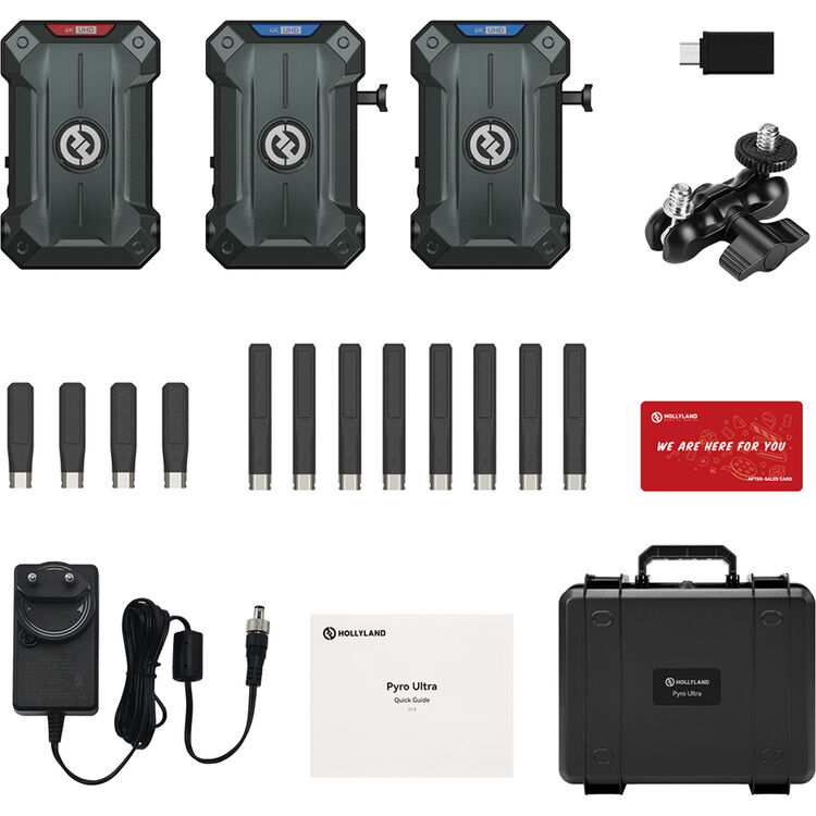 Hollyland Pyro Ultra 4K HDMI/SDI Wireless Video Dual Receiver Transmission System (1TX + 2RX)