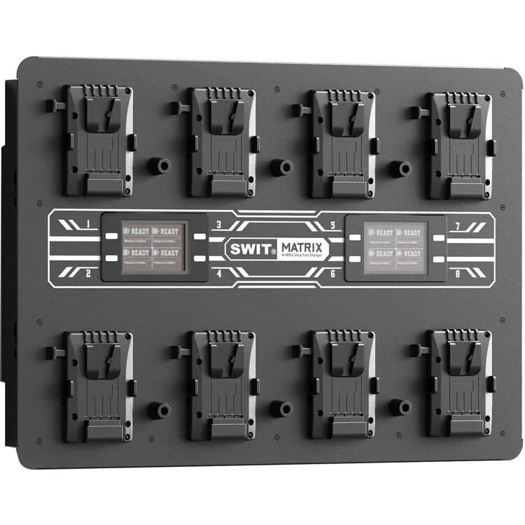 SWIT MATRIX-S8 8-Bay 100W Ultra Fast Wall Charger (V-Mount) (On-order)