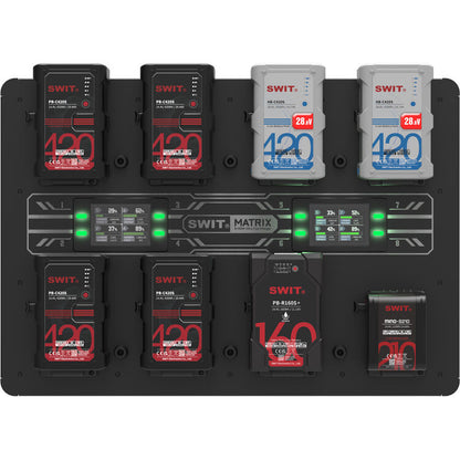 SWIT MATRIX-S8 8-Bay 100W Ultra Fast Wall Charger (V-Mount) (On-order)