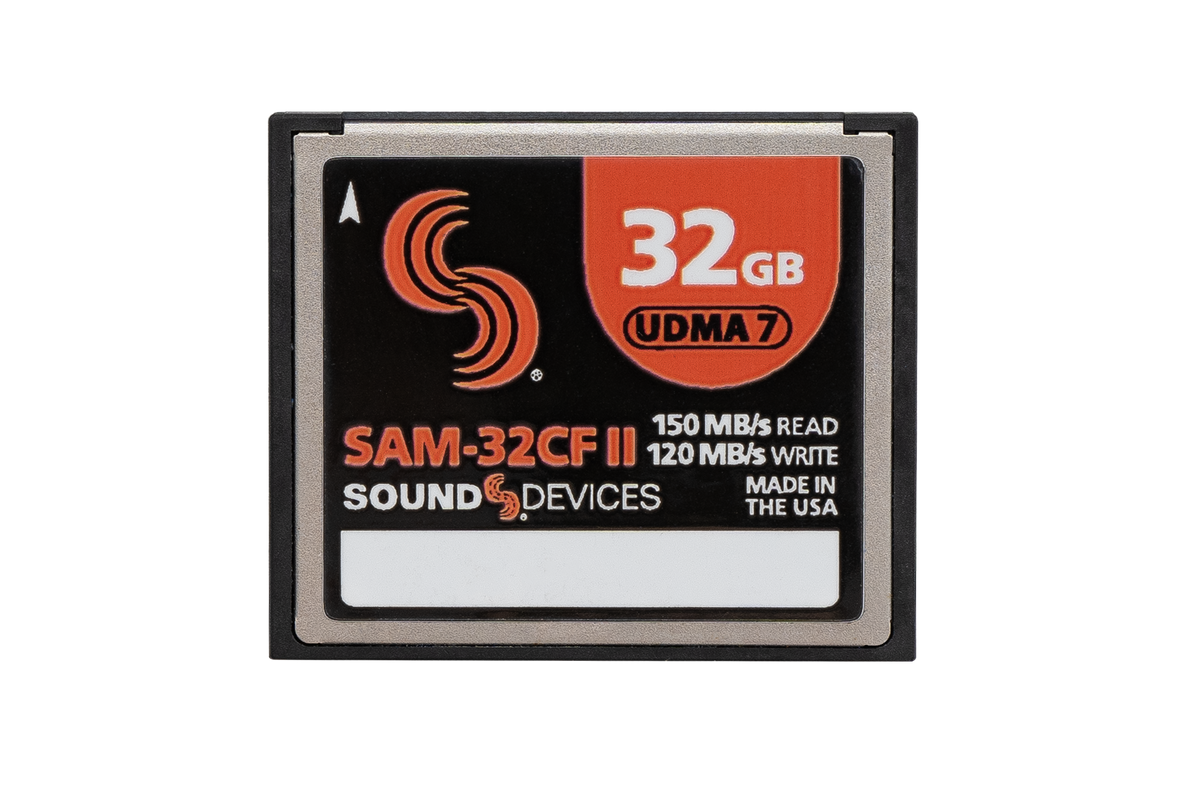 Sound Devices SAM-32CF II (32GB CF card) Custom order – Soundspeed