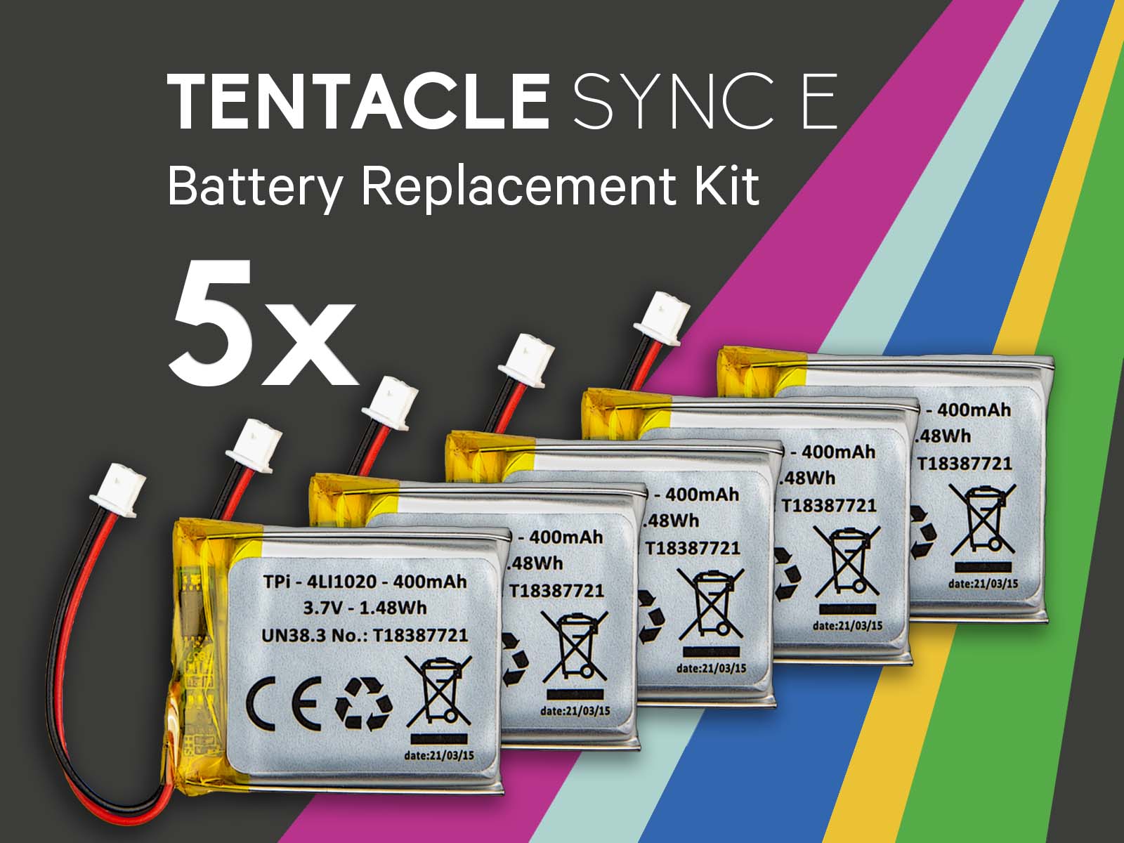 Tentacle SYNC E Battery Replacement (Pack of 5)